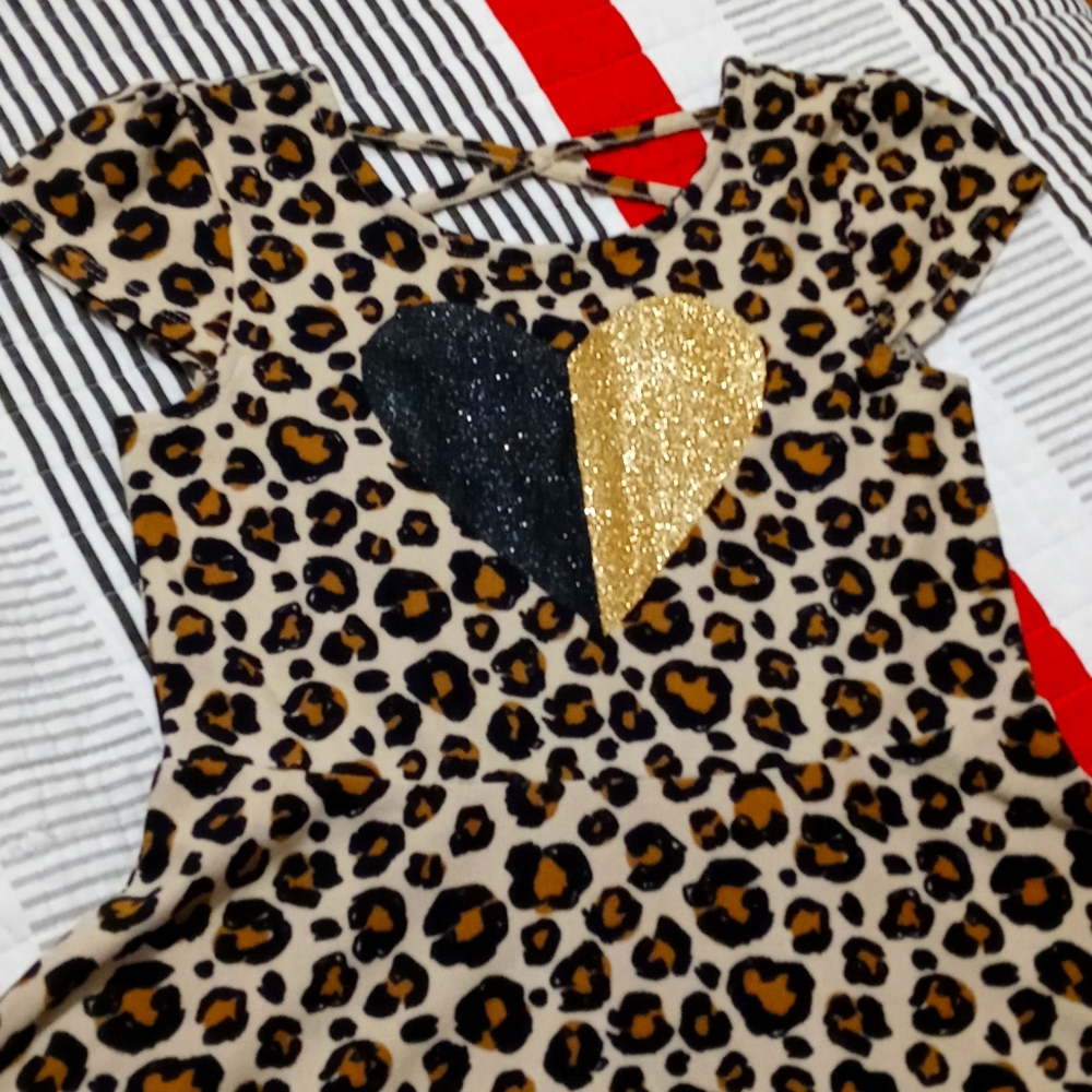 Epic Threads Girl Multicolor Animal Print S/Sleeve Sundress 5